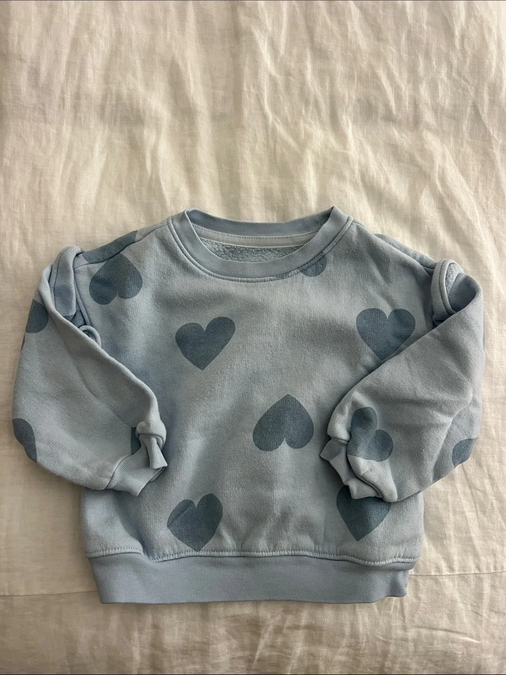 GAP Light Blue Heart Print Sweatshirt Set